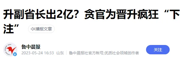 出2个亿买副省长？