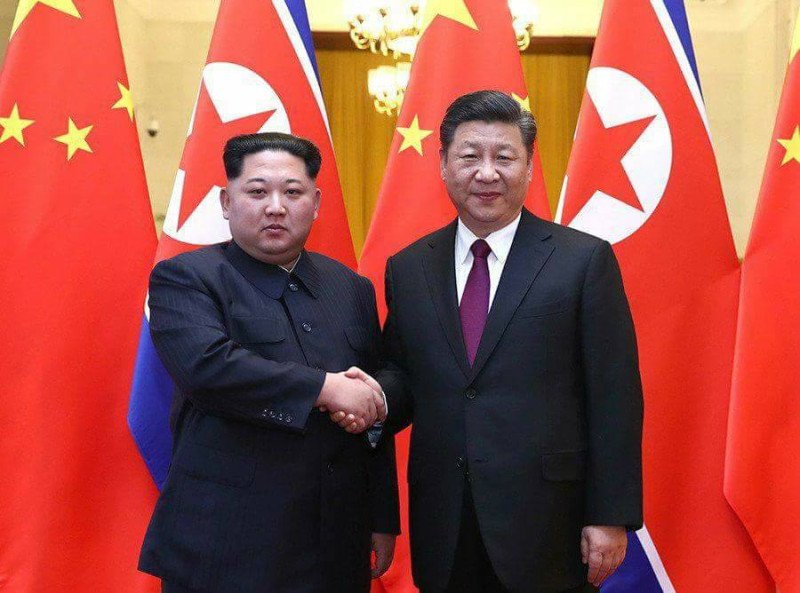 金正恩和習近平。   圖：翻攝金正恩臉書