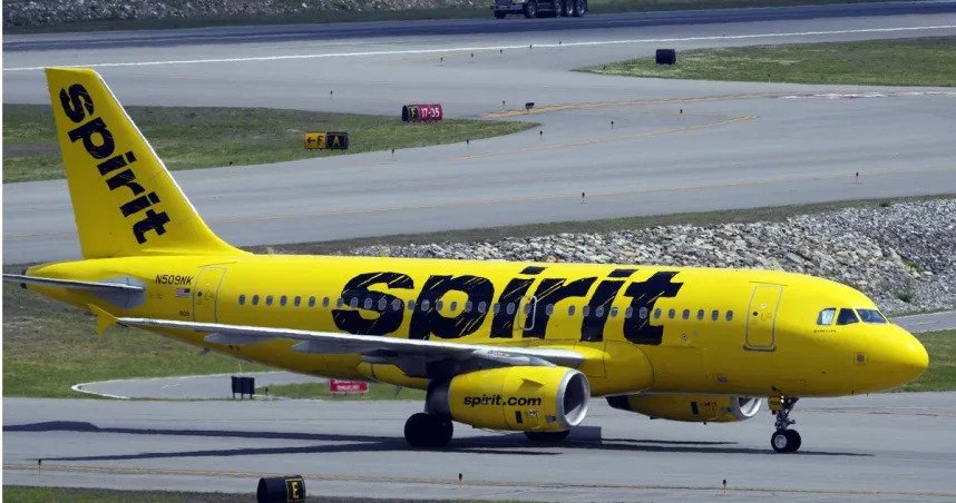 美國廉價航空公司精神航空（Spirit Airlines）近日傳出面臨財務危機。（圖／達志／美聯社）