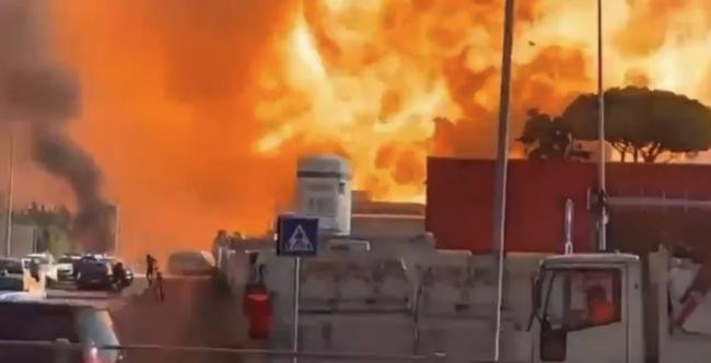 罗马加油站大爆炸 火球直冲天际 惊悚画面曝
