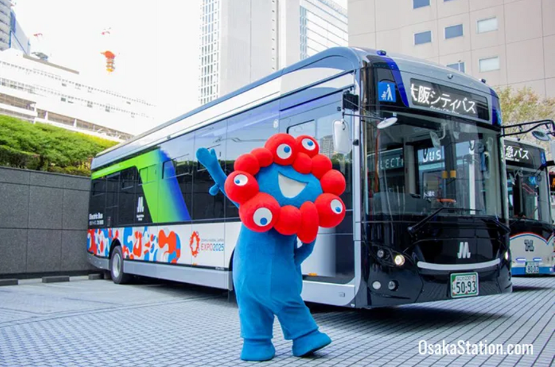 日本大阪关西万博电动接驳巴士EVMJ。（撷取自Osaka Station）