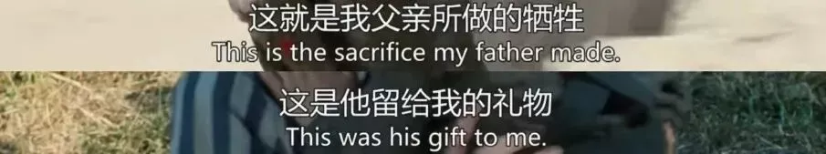 ▲图源：《美丽人生》（二战时期的集中营，聪明又乐观的父亲为儿子编造了一个“游戏”的美丽谎言，用生命守护住了儿子内心的纯真）