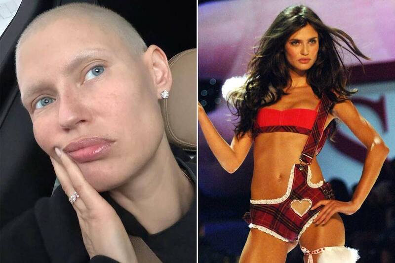 左图为义大利超模比安卡．巴尔蒂（Bianca Balti）2025年抗癌期间的样貌，右图为她2005年为「维多利亚的秘密」时尚大秀走秀的风采。（图：Instagram）