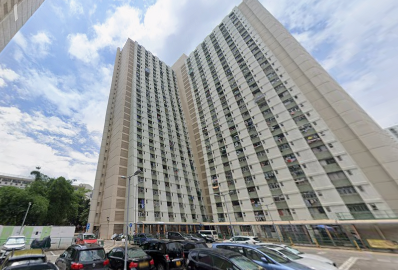 香港屯门大兴邨兴泰大楼外观。（撷取自Google map）