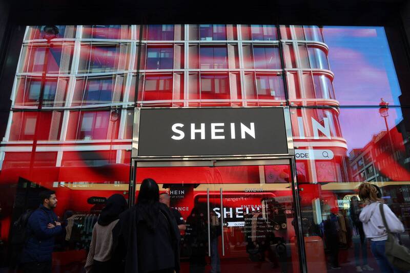 中国快时尚品牌Shein将进驻巴黎百年老字号BHV Marais百货，引发法国社会强烈反弹，示意图。（路透）