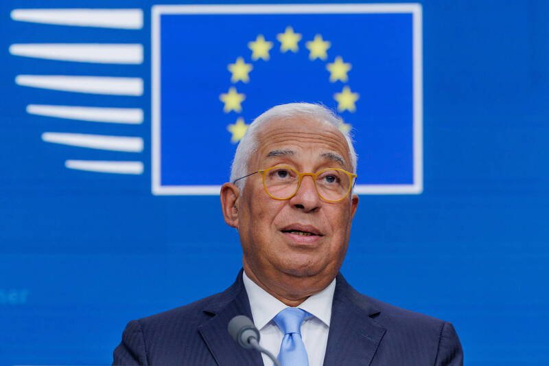 欧盟各国领导人今（23）日于比利时首都布鲁塞尔举行峰会。欧洲理事会主席科斯塔主持该峰会。（欧新社）