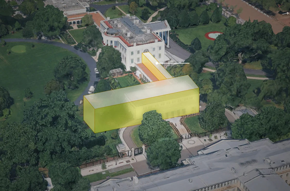 美媒:白宫计划翻修的部分比主体建筑还大