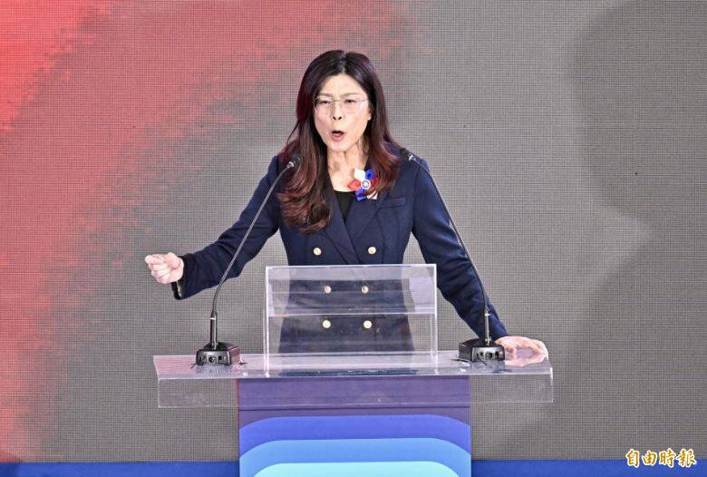 国民党1日召开第22届第1次全国代表大会，新任党主席郑丽文宣誓就职后，随即发表就职演说。（资料照）