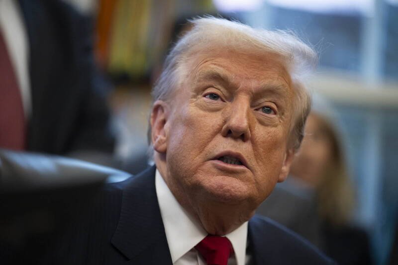 美国计划在以色列及加萨边境地区建造1座大型军事基地。图为美国总统川普。（欧新社）