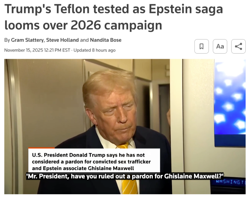 “爱泼斯坦”又成新战场 川普以“信息洪流”淹没“精准投弹”