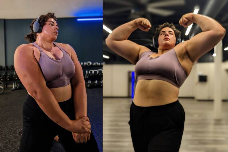 美国选手布克被爆出，隐瞒自己生理男性的身份参加「2025世界女子大力士锦标赛」，目前已遭主办方取冠军头衔。（图撷取自@strong_jammie_booker Threads，本报合成）