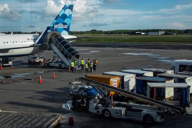 千里达岛上的皮亚科国际机场。（法新社档案照）