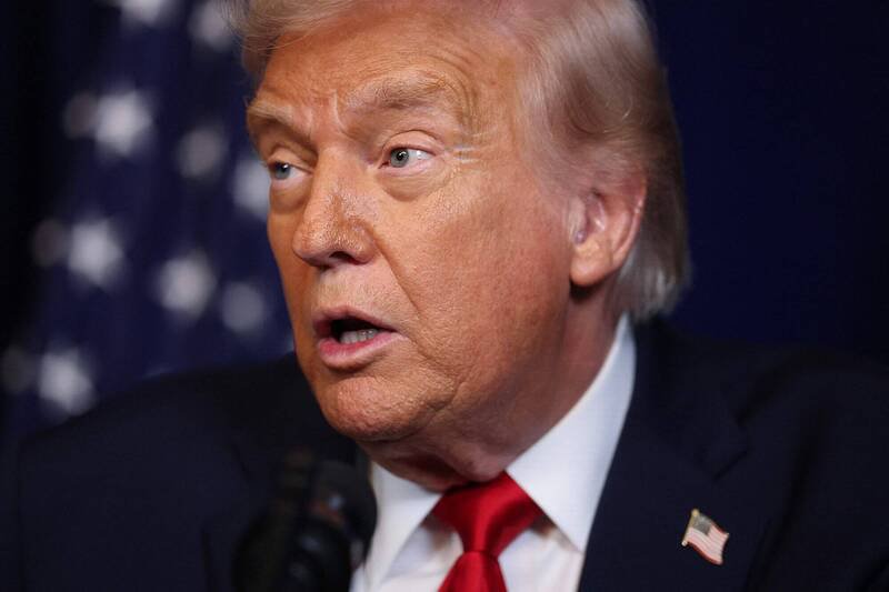 美国总统川普29日称，他不担心中国国家主席习近平下令入侵台湾的可能性。（法新社）