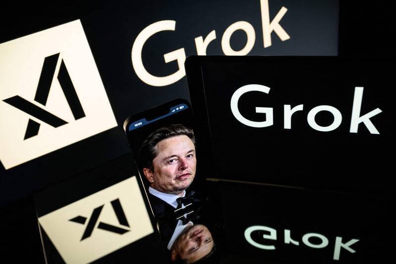 马斯克旗下的AI模型Grok，因同意五角大厦「所有合法军事用途」的标准，获准进入美军机密系统。（法新社资料照）